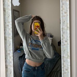 cropped sweatshirt